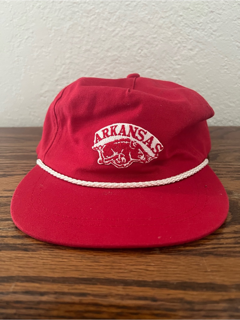 Vintage Arkansas Razorbacks Red Rope Adjustable Back Hat